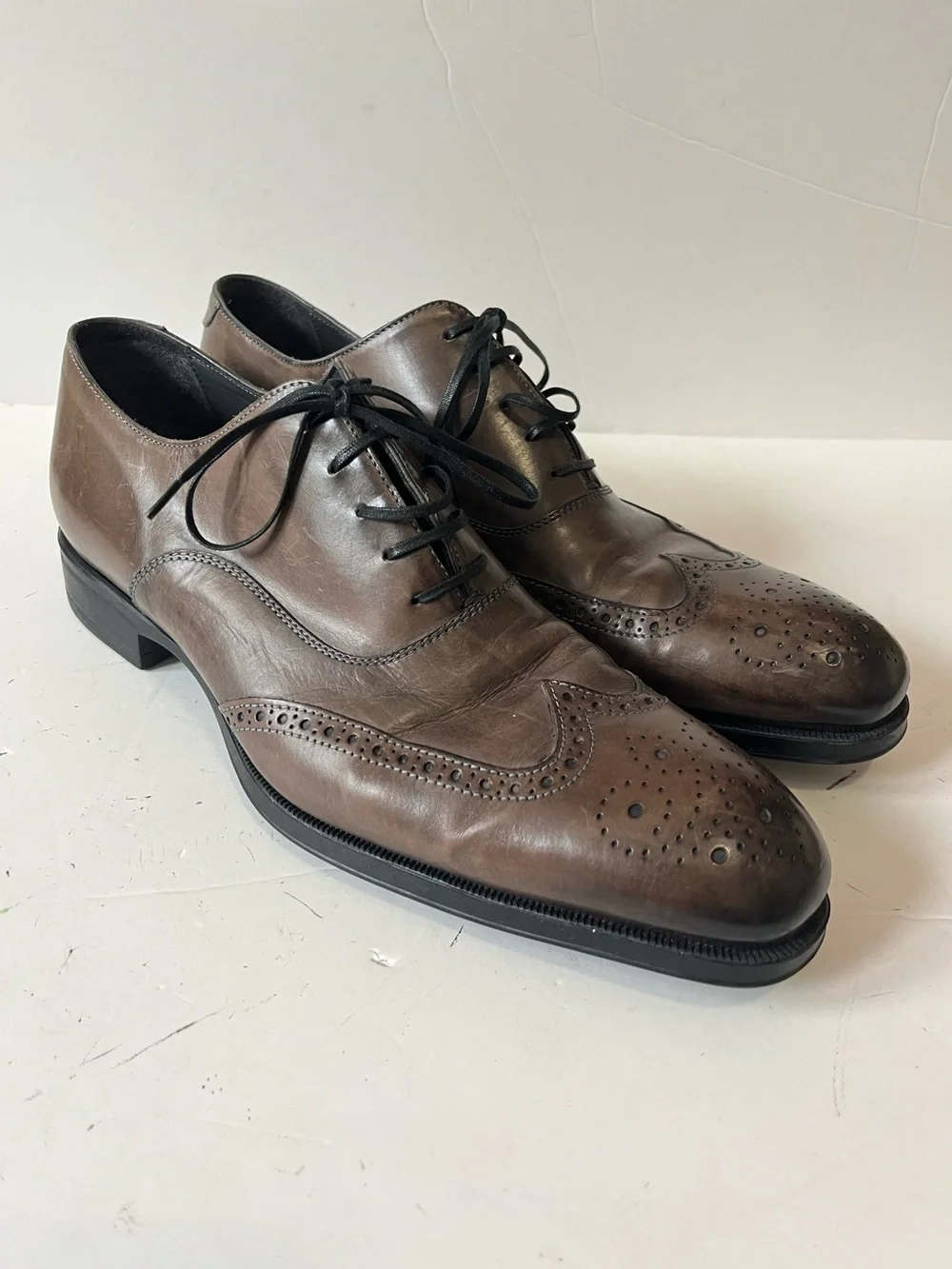 To Boot New York Men's Dodd Oxford Brown Leather Wingtip Dress Shoes size 10.5